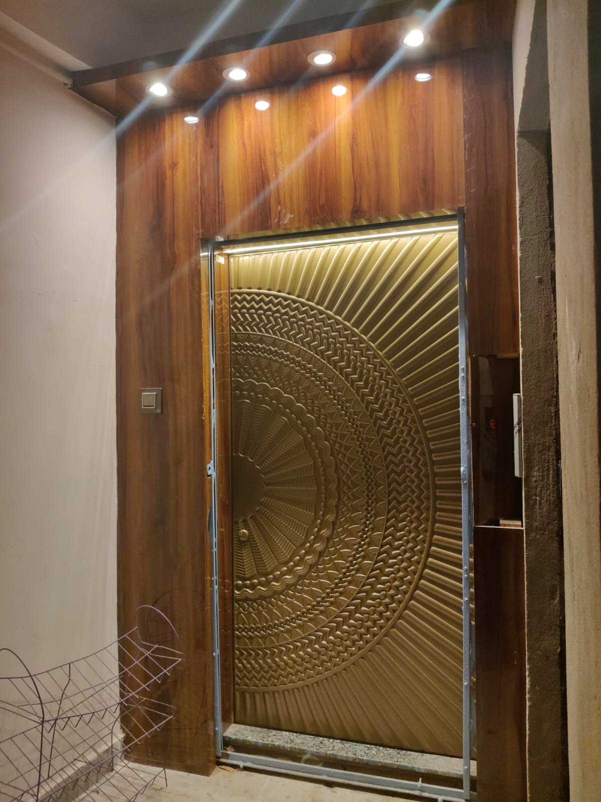 Designer bedroom wardrobe shutter and panel finish